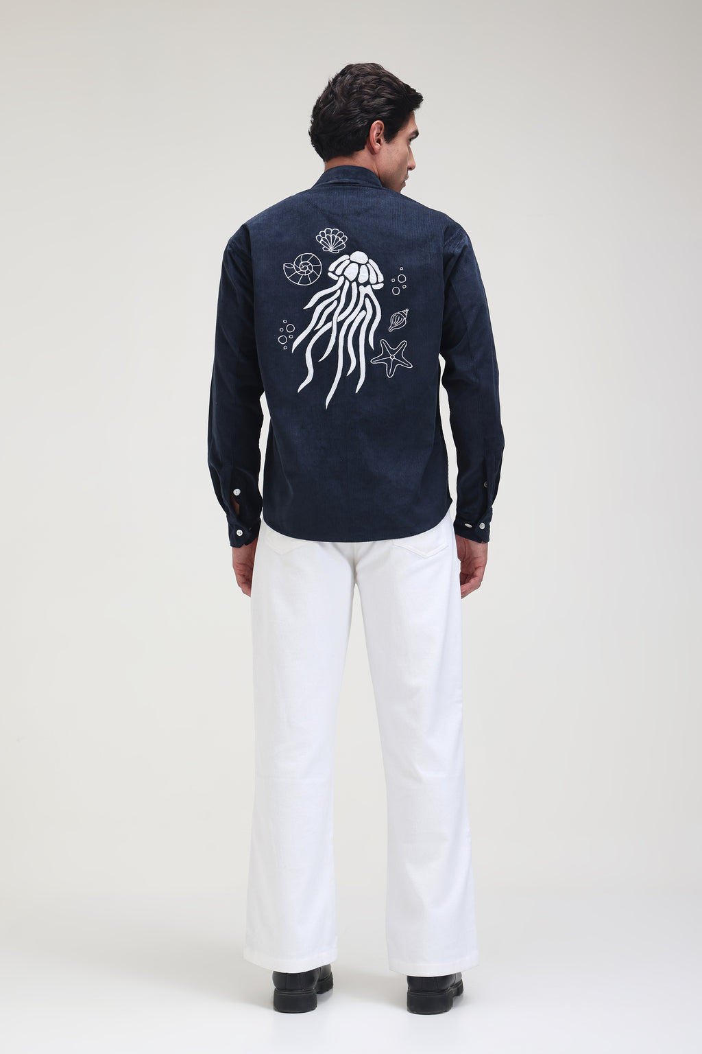 Double Cloth Hand embroidered Shirt