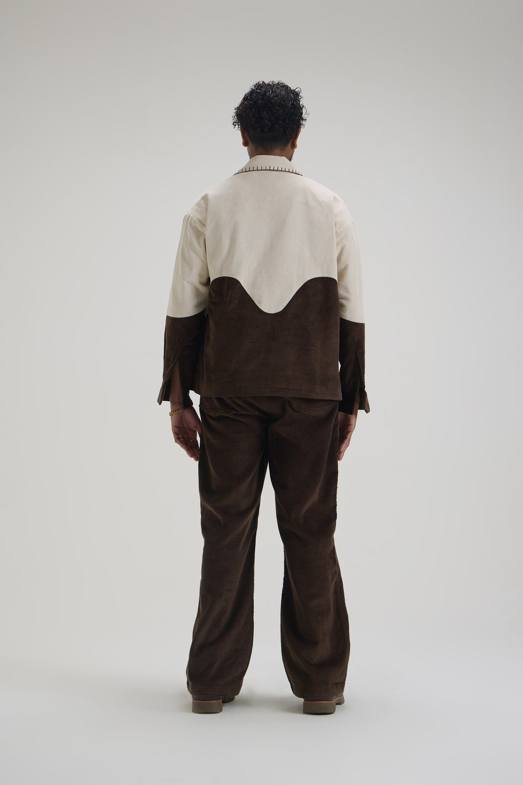 Beige Brown Cordroy Jacket