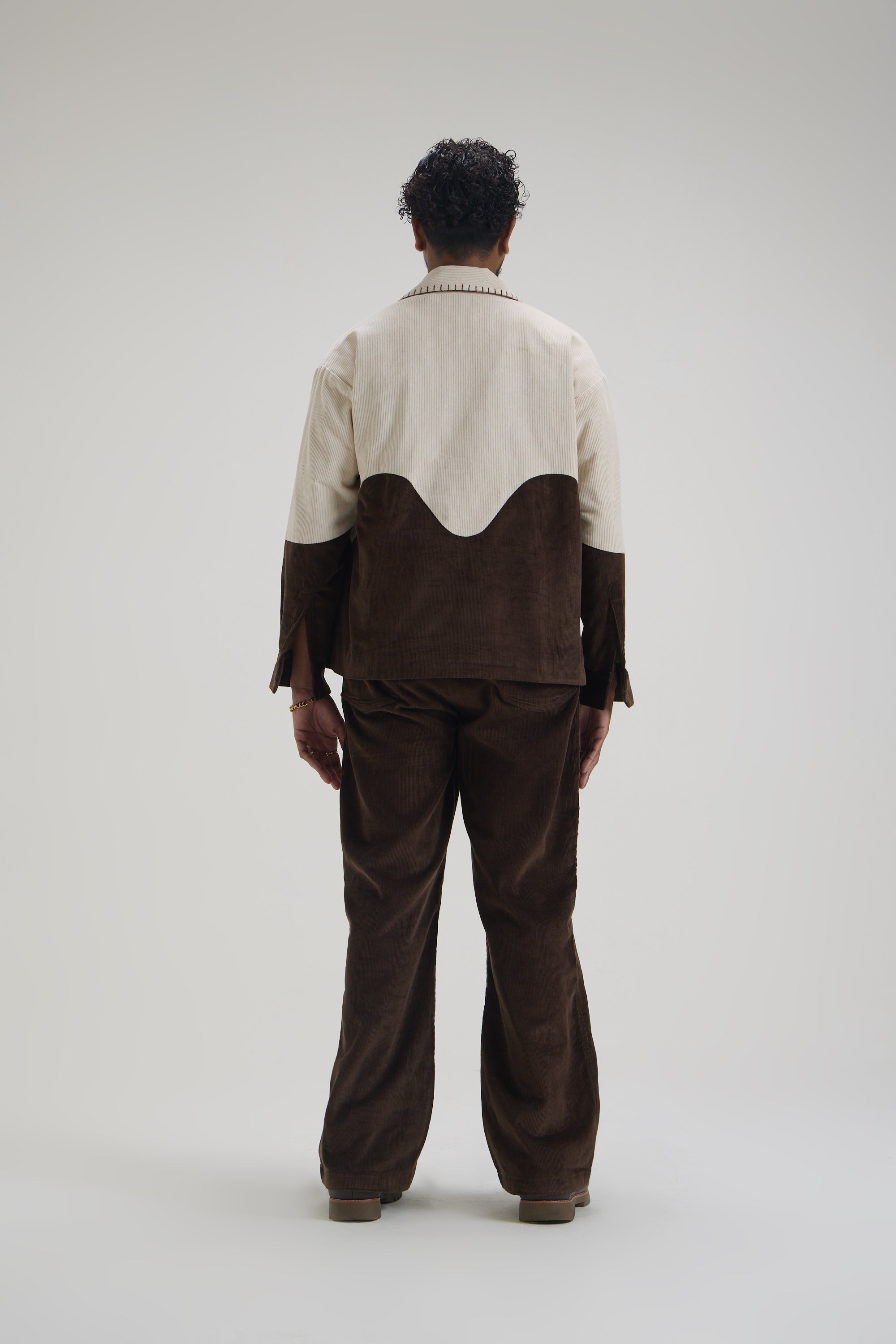 Beige Brown Cordroy Jacket