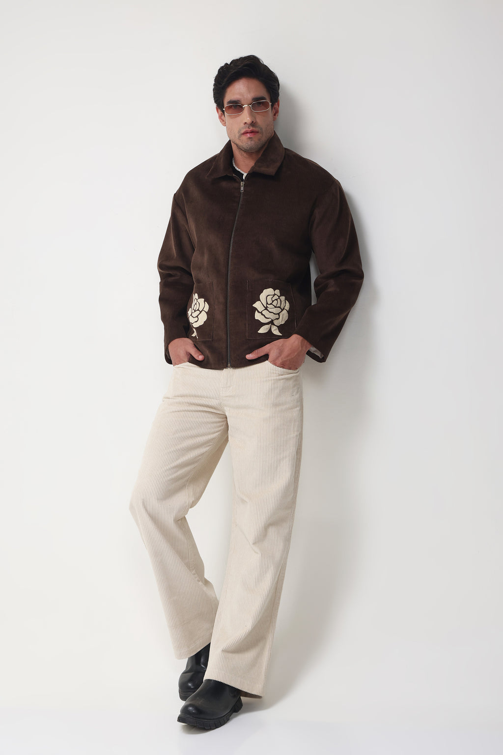 Coffee Applique Jacket
