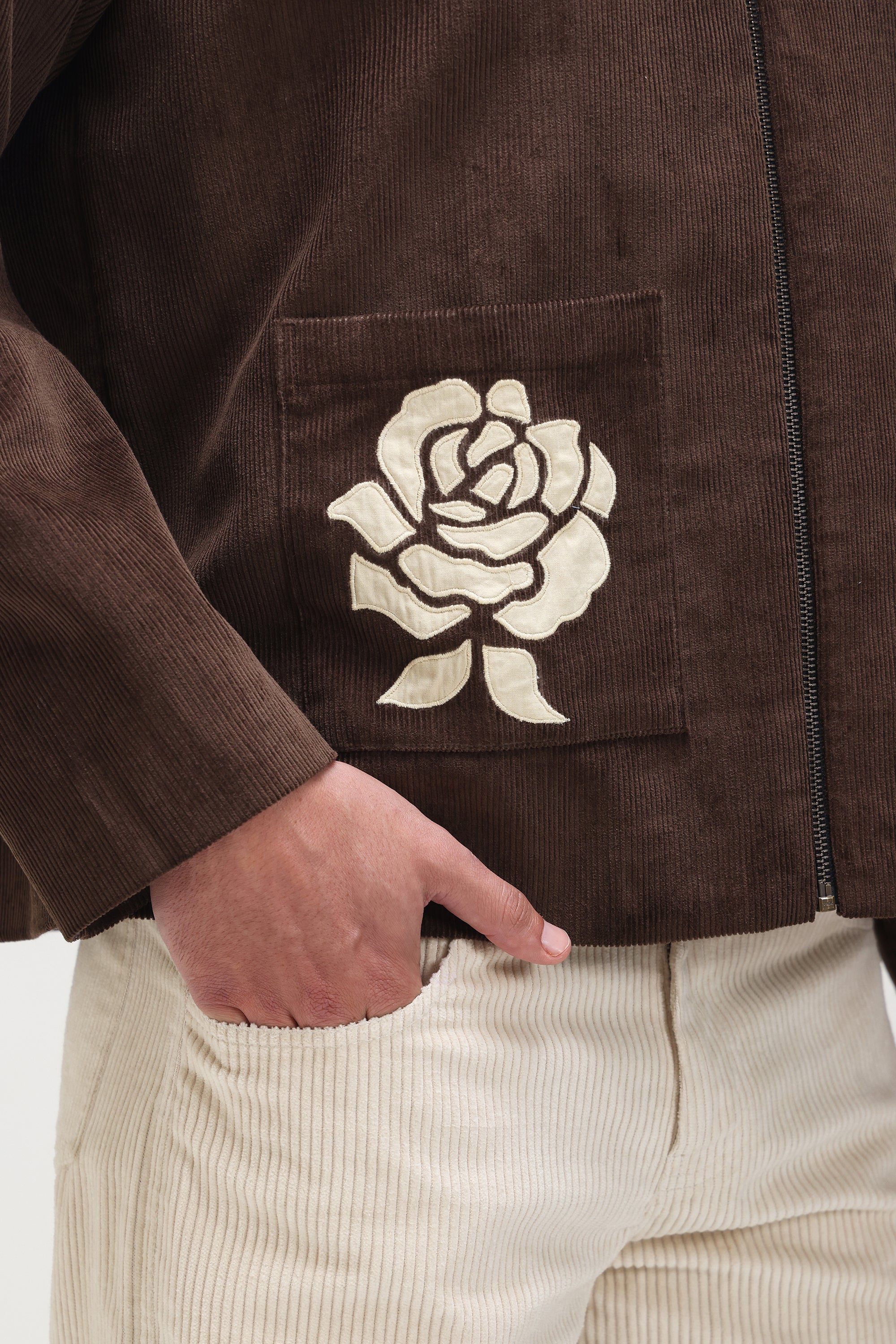 Coffee Applique Jacket