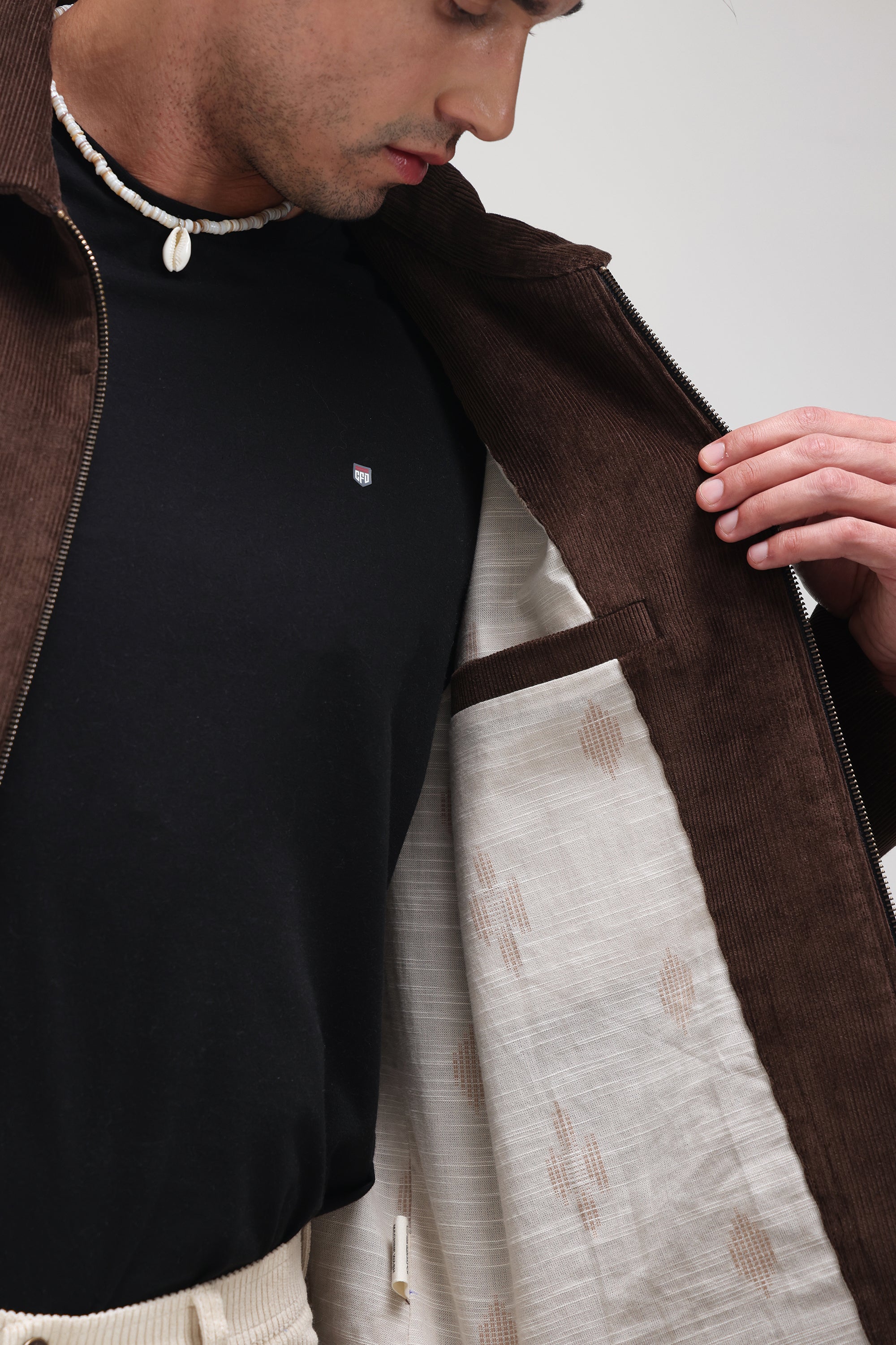 Coffee Applique Jacket