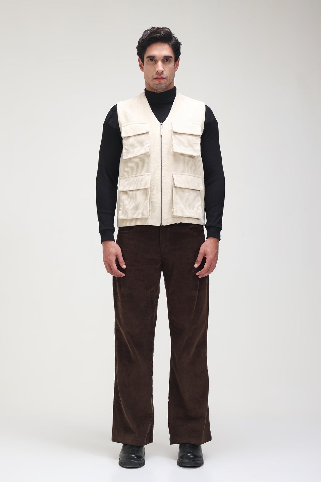 Beige Corduroy vest