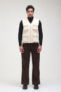 Beige Corduroy vest