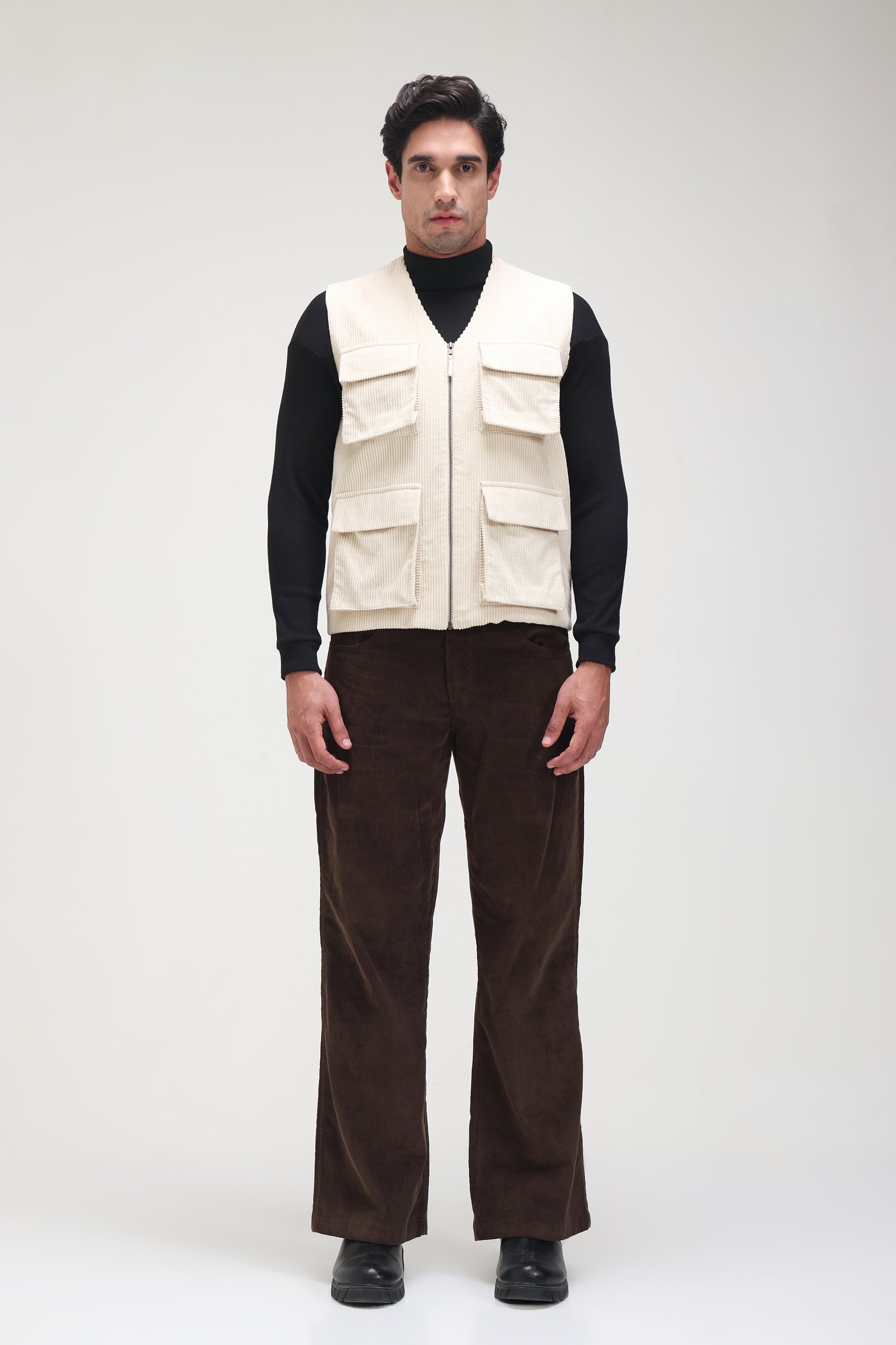 Beige Corduroy vest