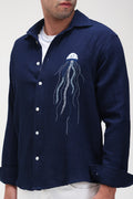 Double Cloth Hand embroidered Shirt