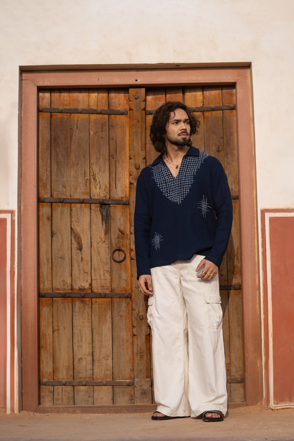 Indigo Kantha Kurta