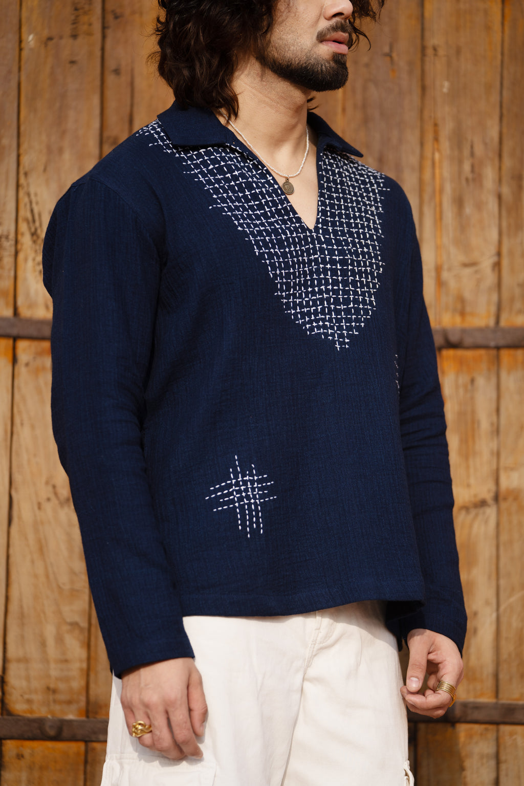 Indigo Kantha Kurta