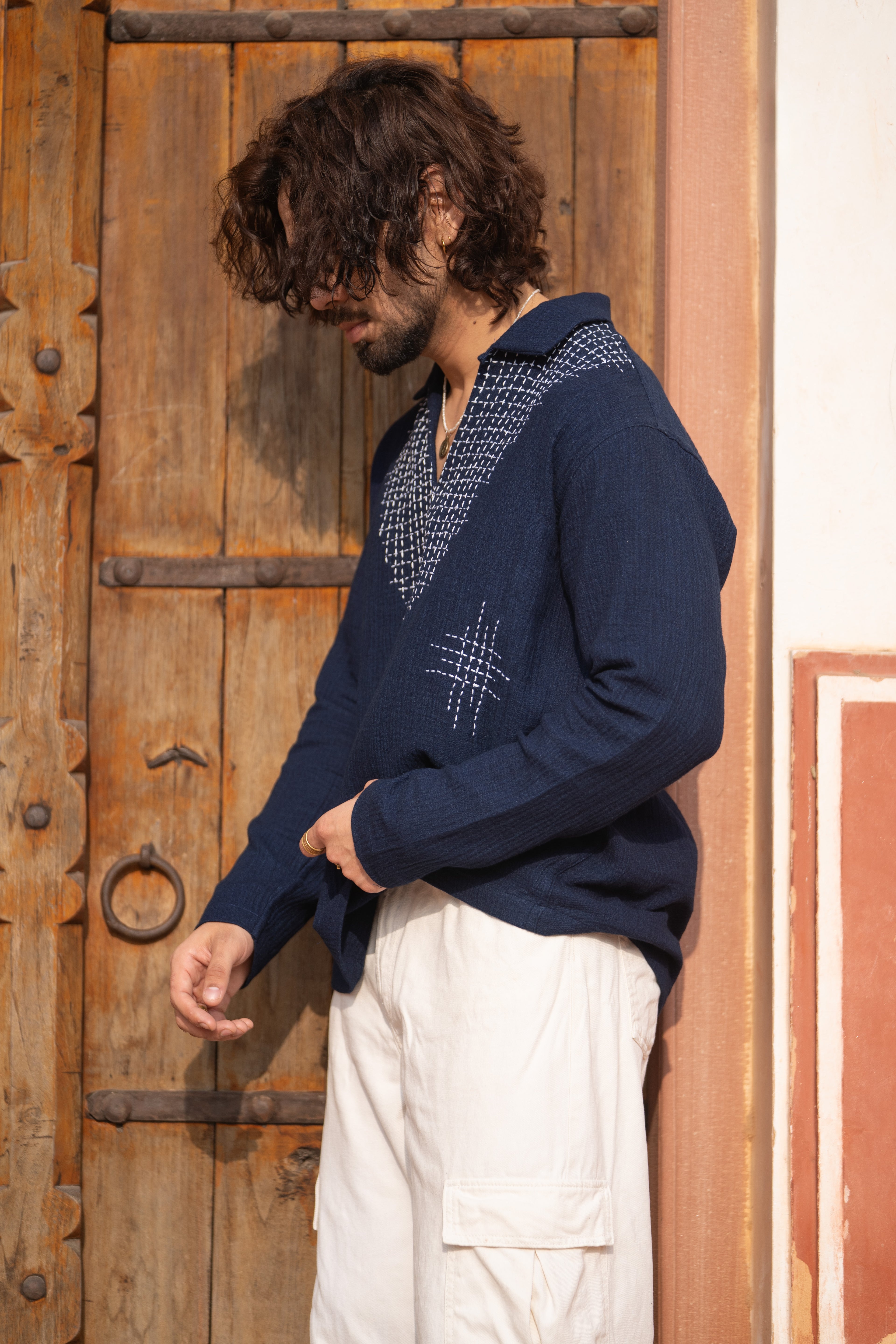 Indigo Kantha Kurta