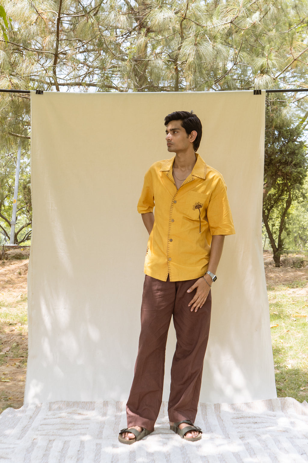 Surajmukhi (सूरजमुखी) Shirt — Mustard