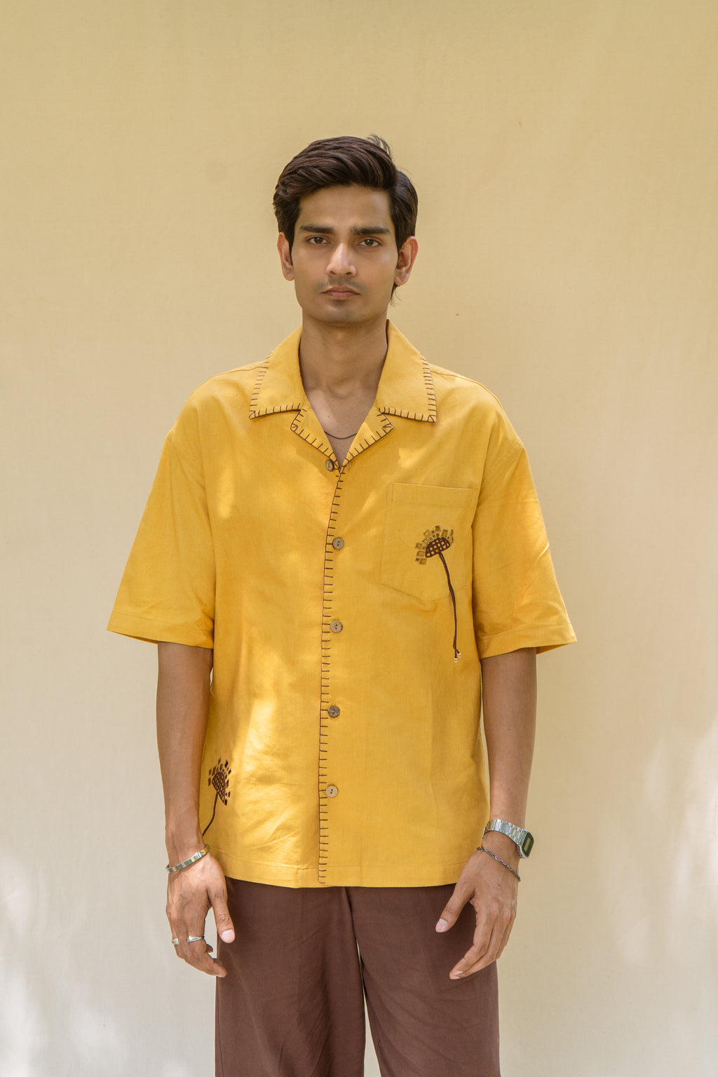 Surajmukhi (सूरजमुखी) Shirt — Mustard