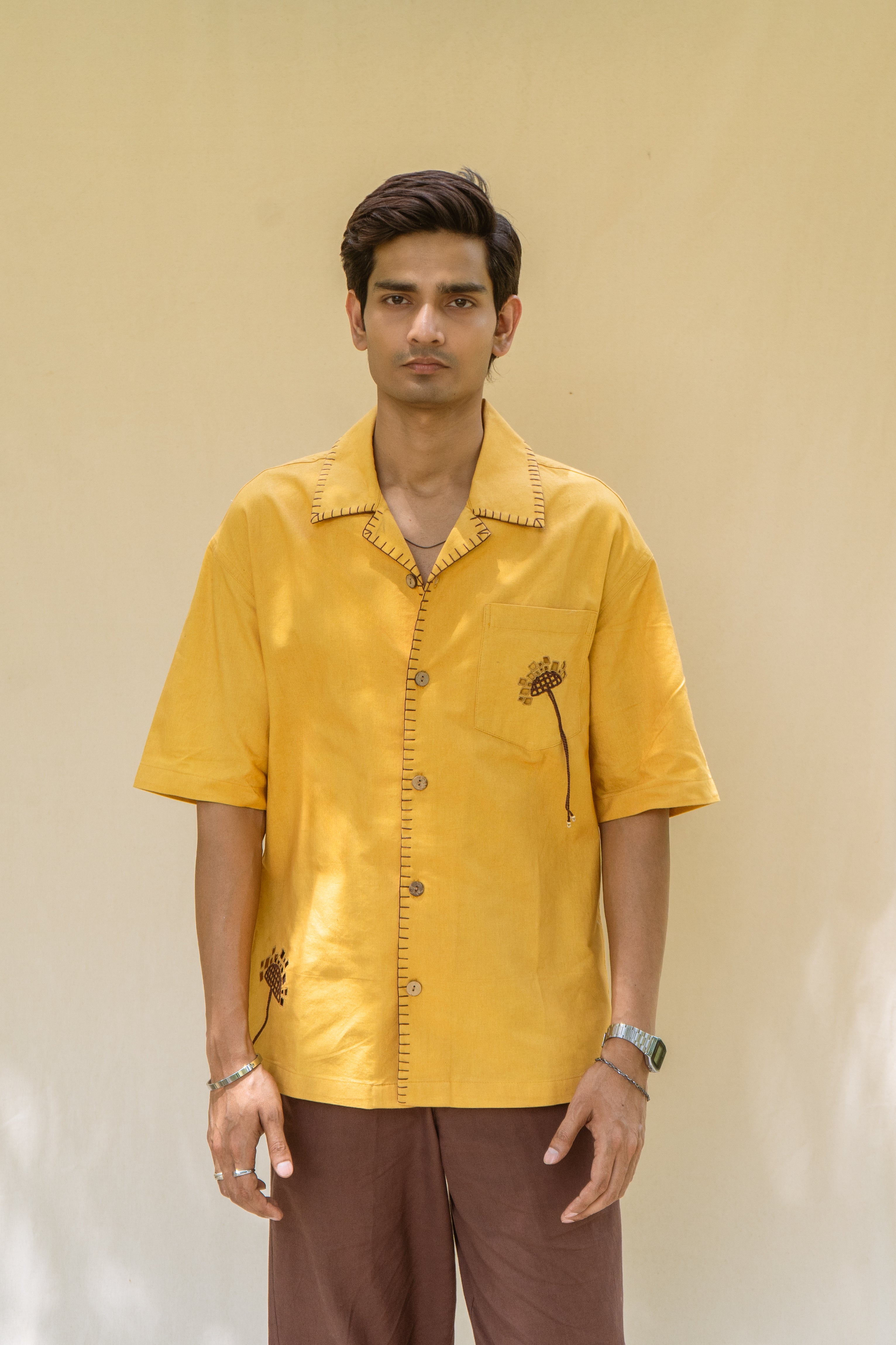 Surajmukhi (सूरजमुखी) Shirt — Mustard