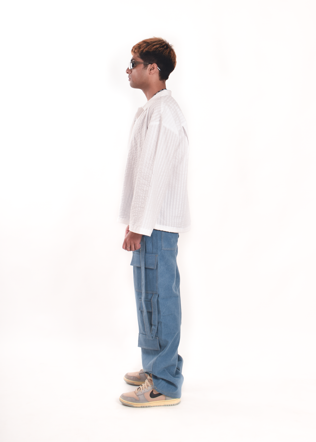 White textured shirt
