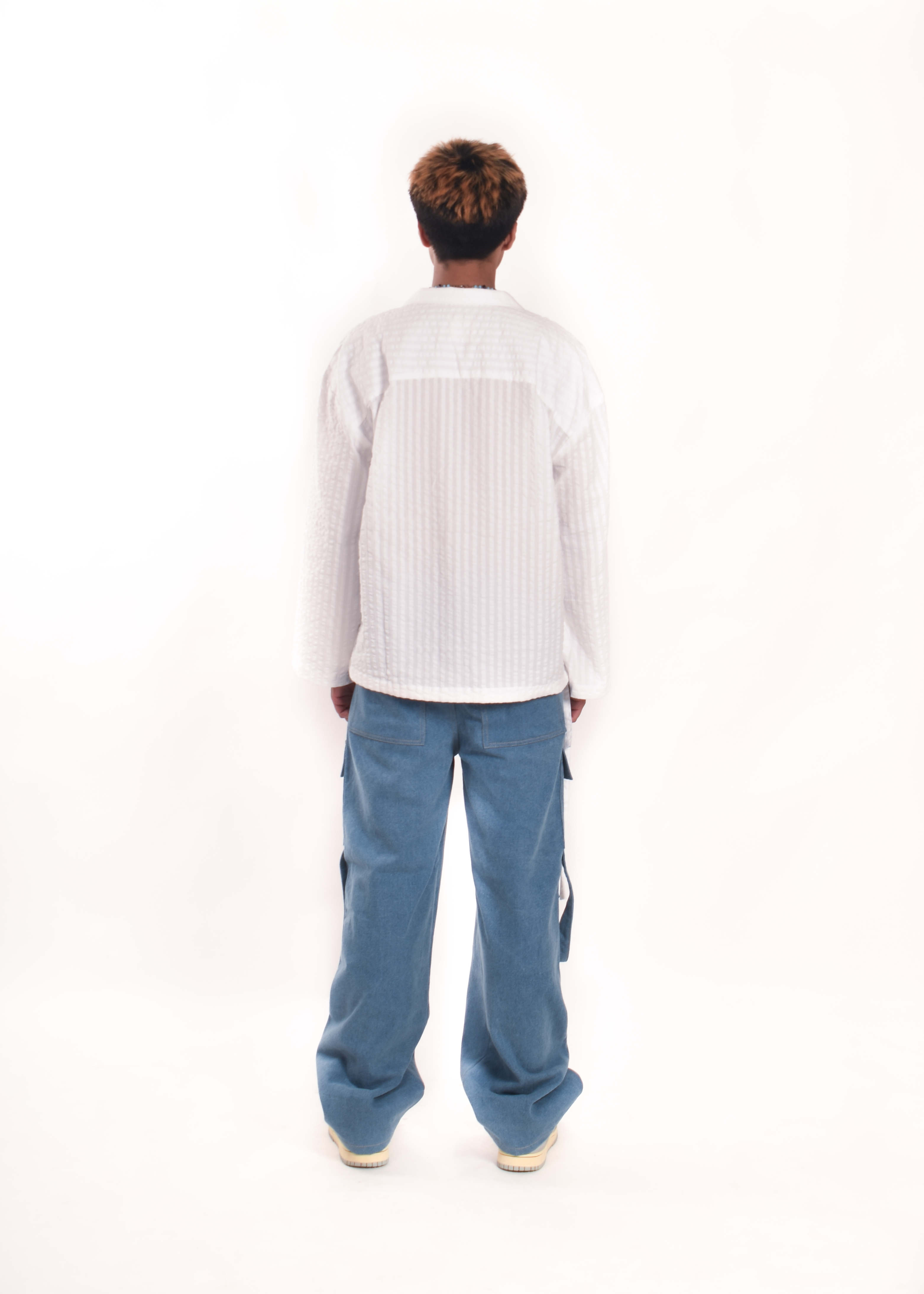 White textured shirt