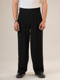 Black Polyester Baggy Pants | For Men