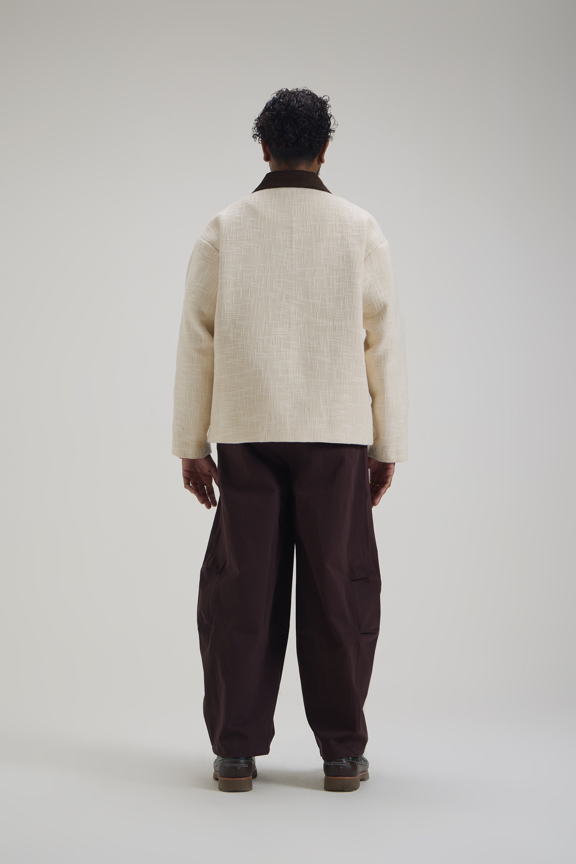 Ecru Cotton Slub Jacket