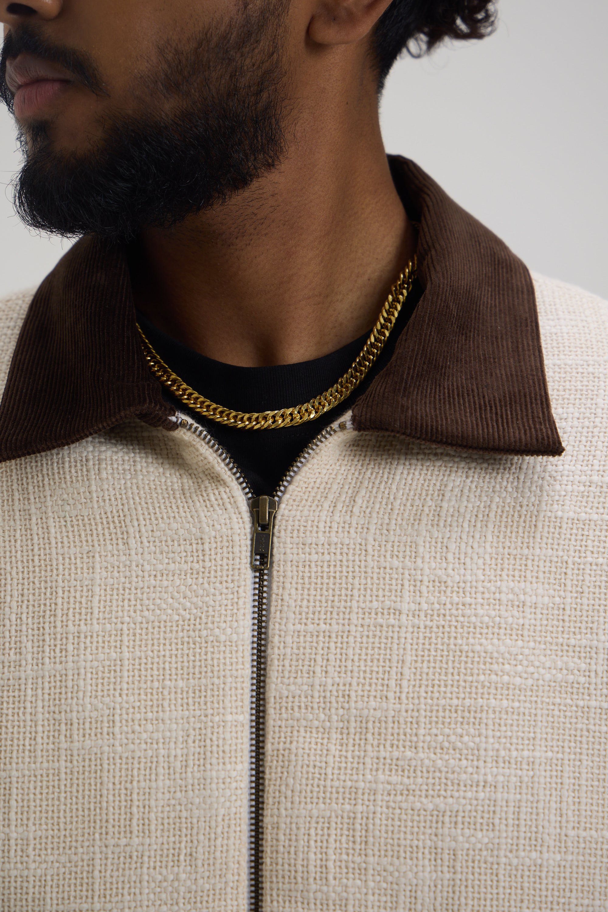 Ecru Cotton Slub Jacket